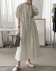 Puff sleeve casual dress