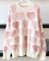 Heart knit pullover h1