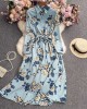 Floral motif button dress