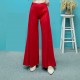 Pleated flare palazzo pants