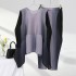 Pleated gradient blouse and pants set