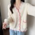 Heart button knit cardigan