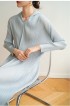 Pleated hoodie dress