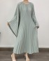 Pleated flare batwing dress