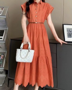 Eyelet dress with inner slipdress