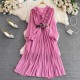 Ruffle neckline dress