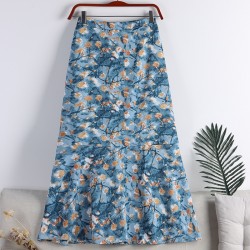 Floral motif skirt