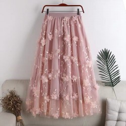 Floral Applique Skirt