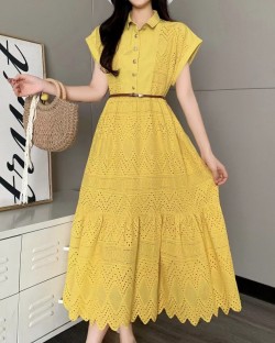 Eyelet dress with inner slipdress