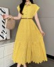 Eyelet dress with inner slipdress