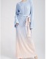 Pleated Ombre dress with sash