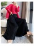 Pleated flare palazzo pants