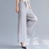 Palazzo pleated pants with sash