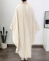 Pleated flare batwing dress