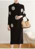 Pleated polka dot blouse and skirt set