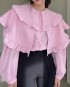 Oversize collar blouse