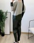 Pleated Colorblock blouse and pants set