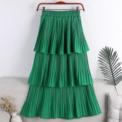 Pleated tier skirt