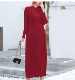 Pleated cardigan dress