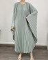 Pleated flare batwing dress