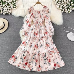 Flower motif dress