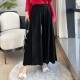 Pleated flare palazzo pants