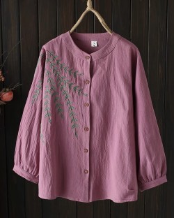 LM+ Motif embroidered blouse