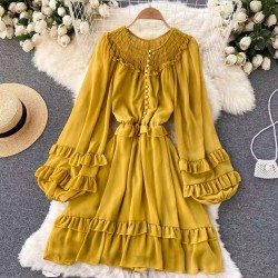 Bell sleeve ruffle tunic