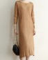 Pleated  dress with side slit