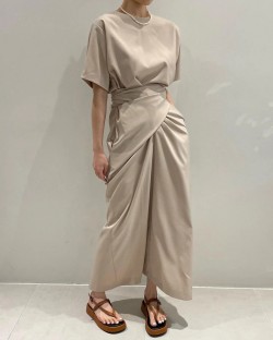 Wrap dress with back sash