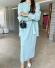 Knit Cardigan with Inner Dress