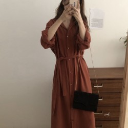 Longline button dress