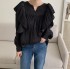 Shimmer ruffle blouse