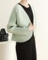 Pleated open cardigan