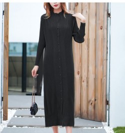 Pleated cardigan dress