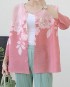 Pleated Floral Button Blouse