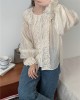 Sheer embroidery lace blouse