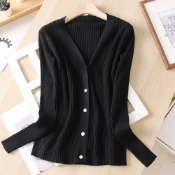 Ribbed knit cardigan