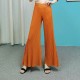 Pleated flare palazzo pants