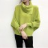 Pleated mockneck blouse