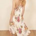 Floral dress with slit