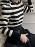 Stripe knit pullover