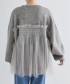 Lace layered knit pullover