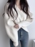 Crisscross wrap knit cardigan