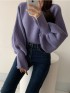 Boatneck short knit pullover