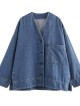 Denim button blouse