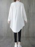 Long button tunic blouse