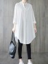 Long button tunic blouse