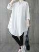 Long button tunic blouse