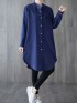 Long button tunic blouse